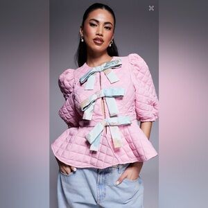 ASOS Luxe Quilted Top with Bow Details 🎀💞💐